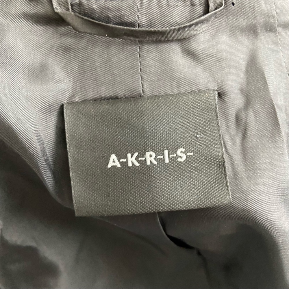 AKRIS Perforated Wool Structured Zip Wool Jacket - Picture 6 of 8